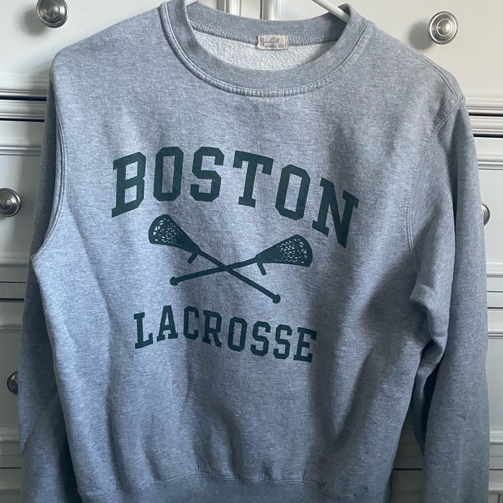 Grey Boston Lacrosse Brandy Crew Neck